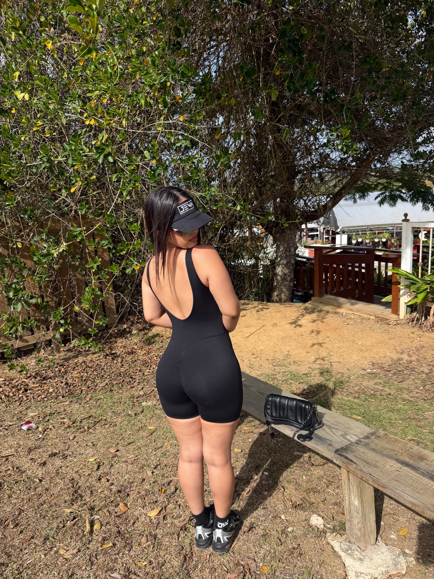 Black Sleeveless Short Jumpsuit