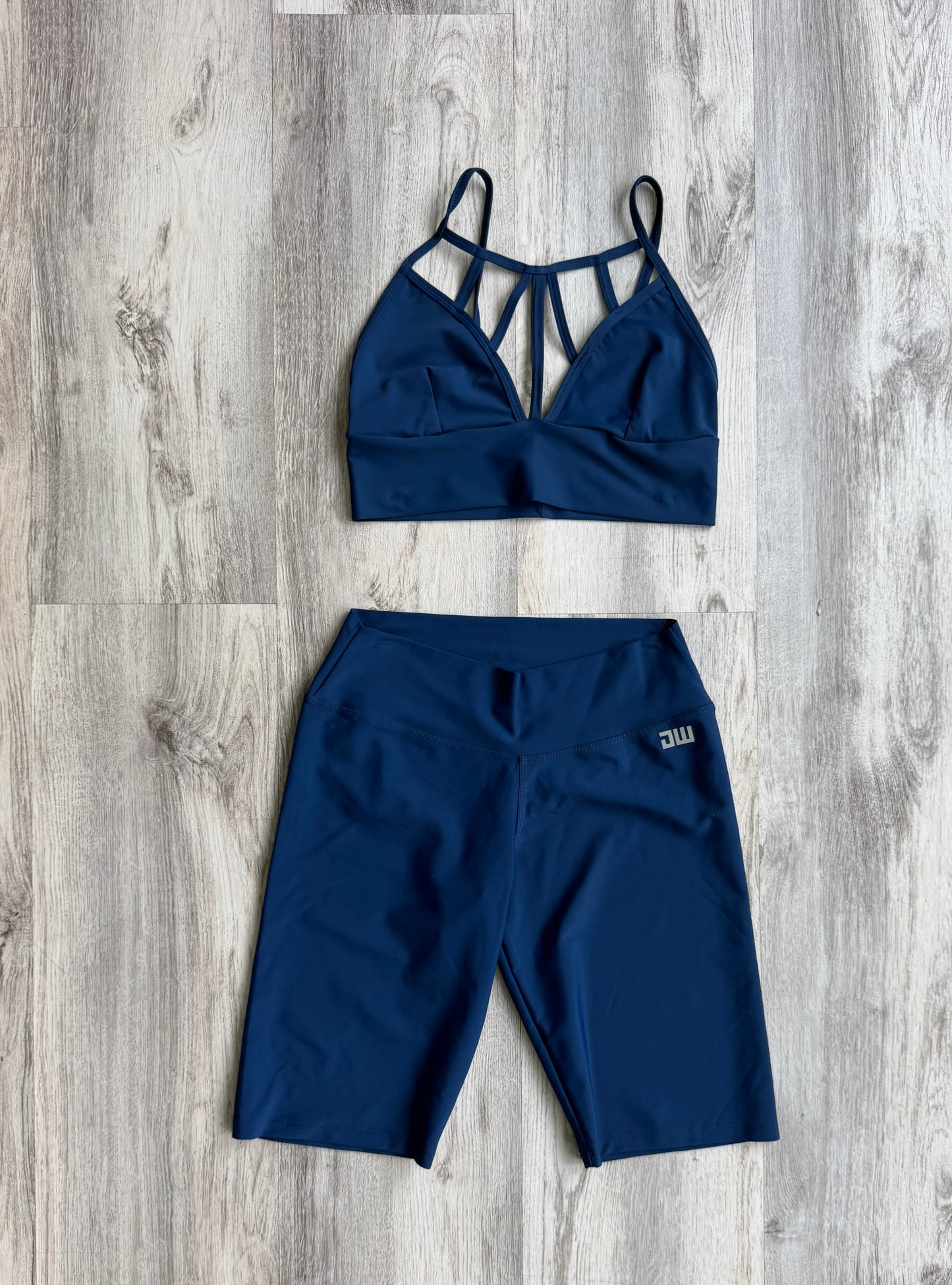 Navy biker