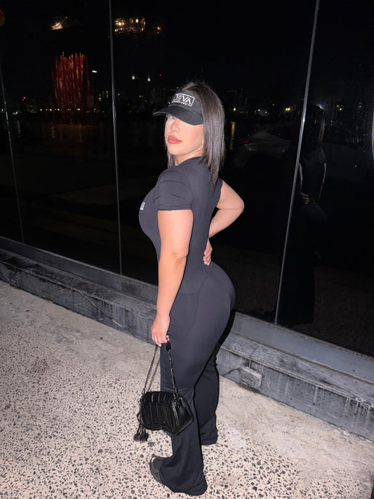 Black Bellbottom Jumpsuit