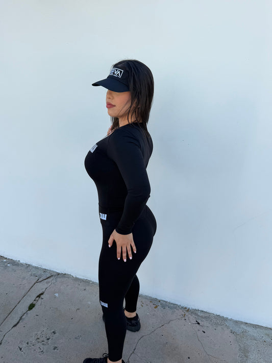Black Long-Sleeve Skinny Set