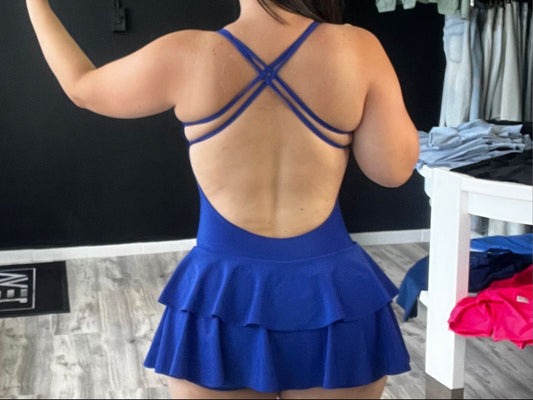 Royal Blue Crossed Dress
