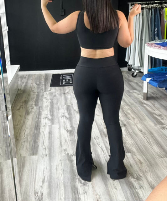 Black Bellbottom Long Set