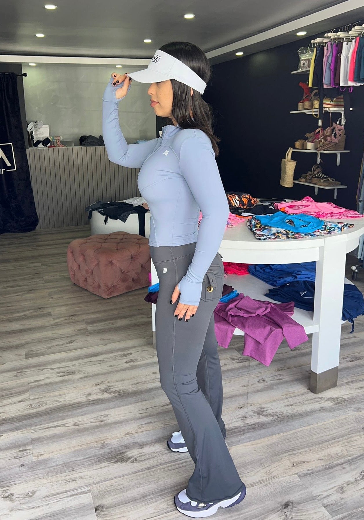 Lightblue/Gray Jacket Long Set