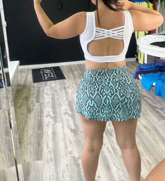 Snake Print Matching Skirt Set