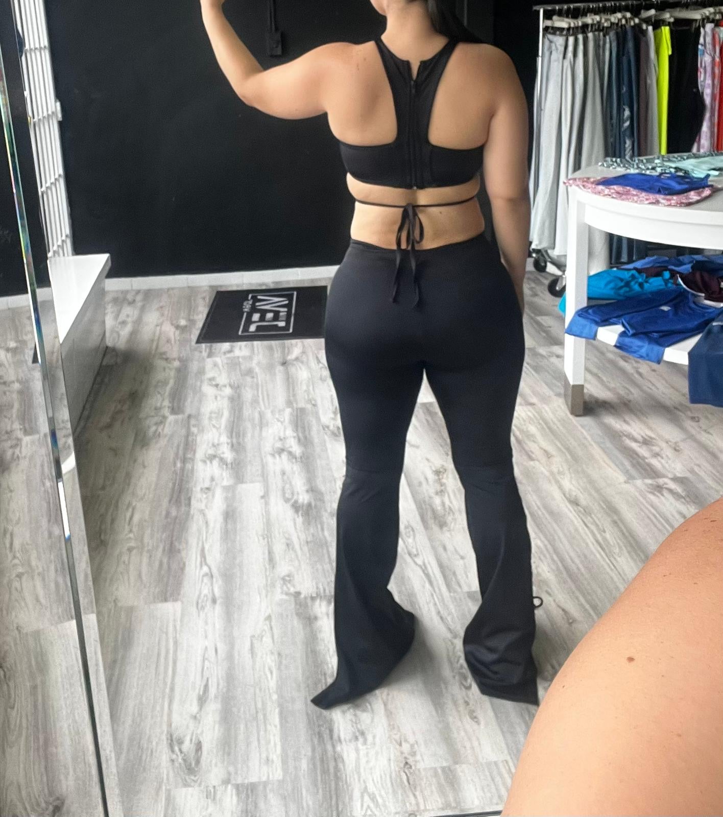 Black Bellbottom Jumpsuit