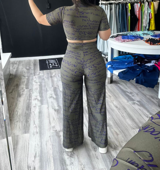 Olive Queendom Palazzo GALA Set