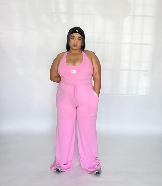 Pink Sweat Pant CURVY Set