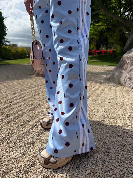 Light-Blue Polkadot Jacket Set