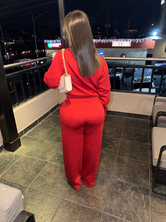 Red Jacket Bellbottom Set