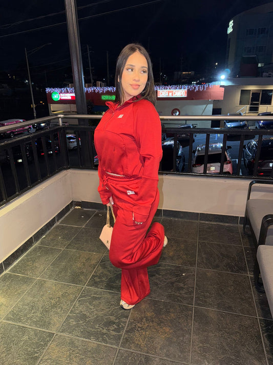 Red Jacket Bellbottom Set