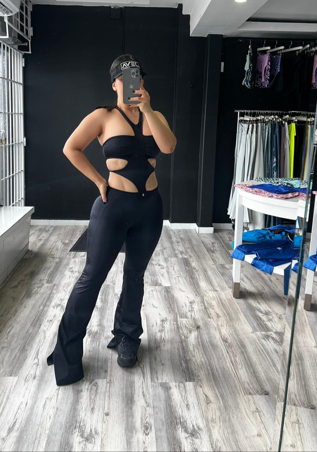 Black Bellbottom Jumpsuit
