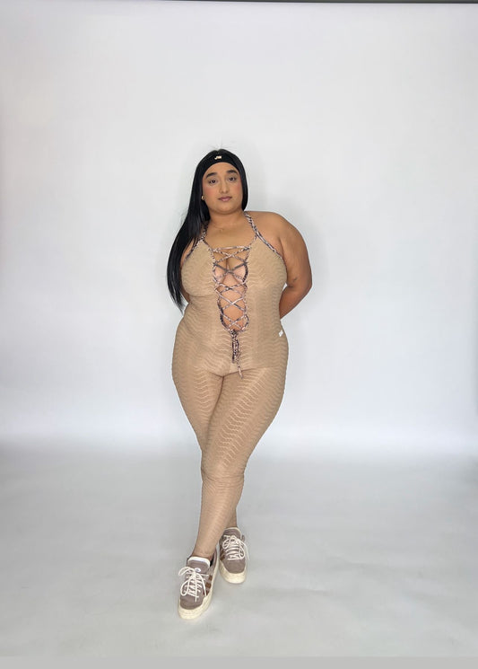 Nude Long Jumpsuit