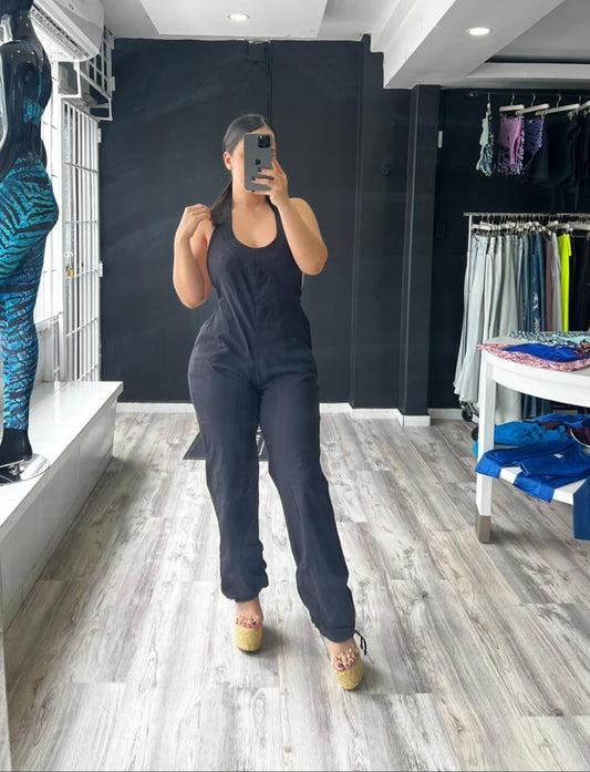 Black Bootcut Jumpsuit