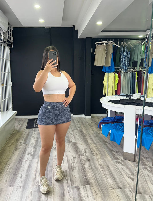 White Matching Skirt Set