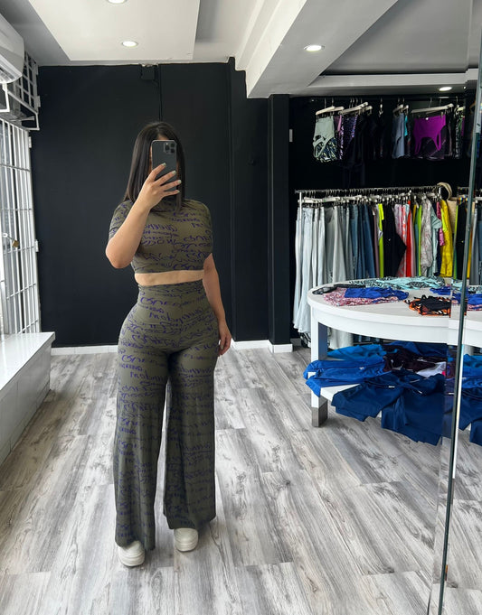 Olive Queendom Palazzo GALA Set