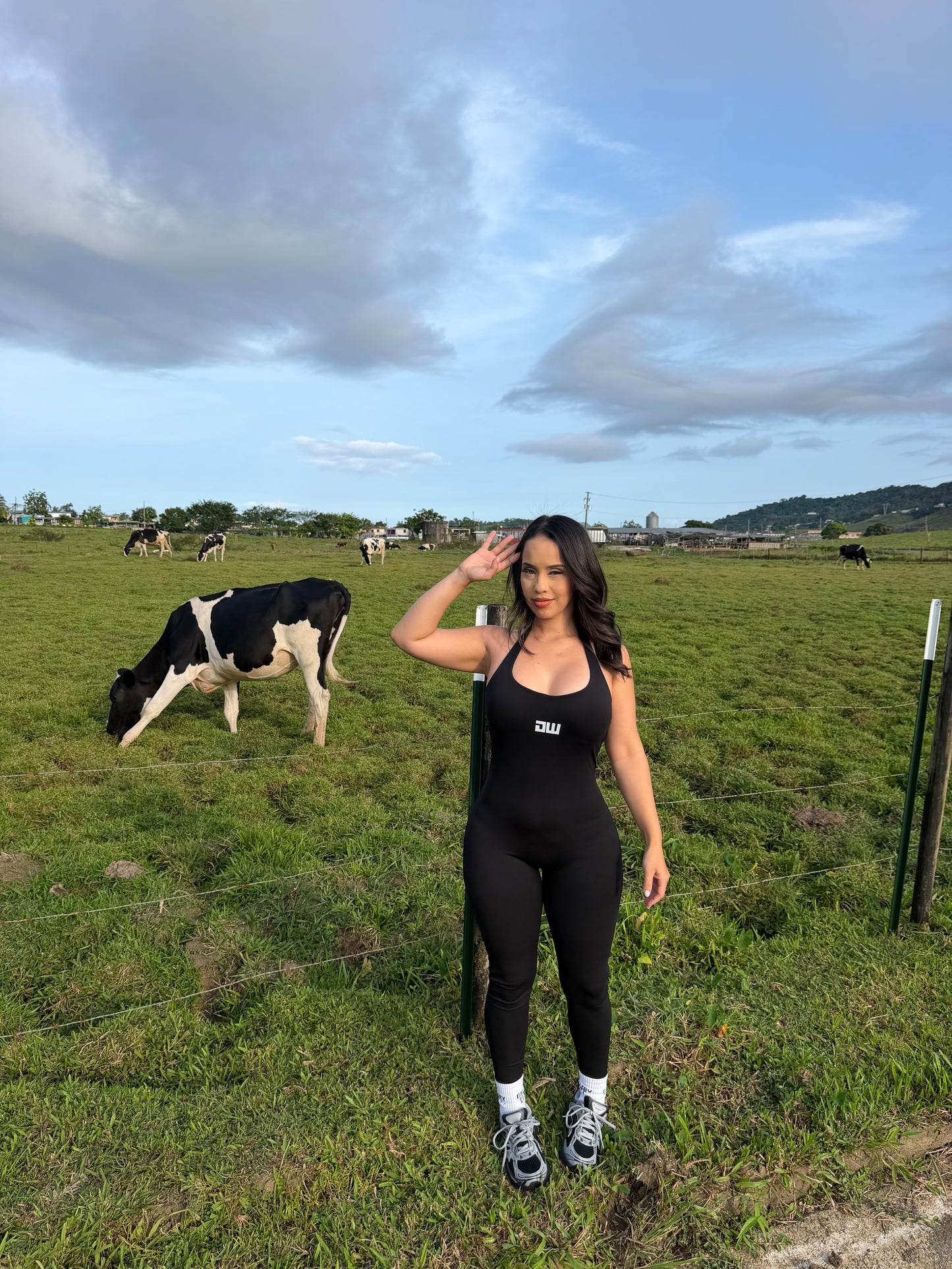 Black Halter Neck Skinny Jumpsuit