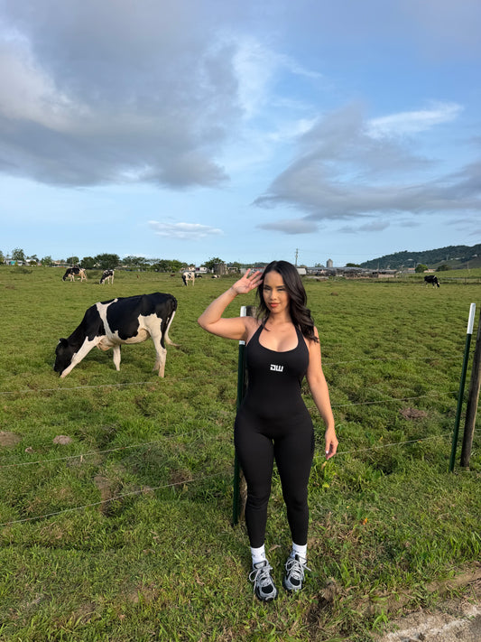 Black Halter Neck Skinny Jumpsuit