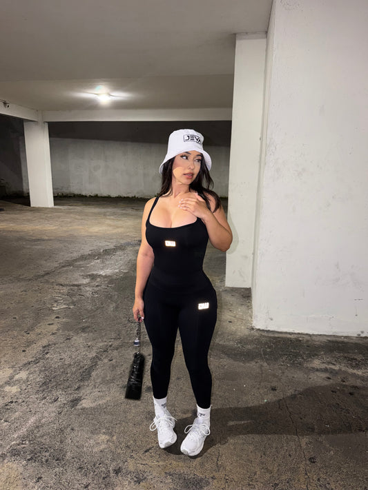 Black 2 pieces skinny scrunch Set