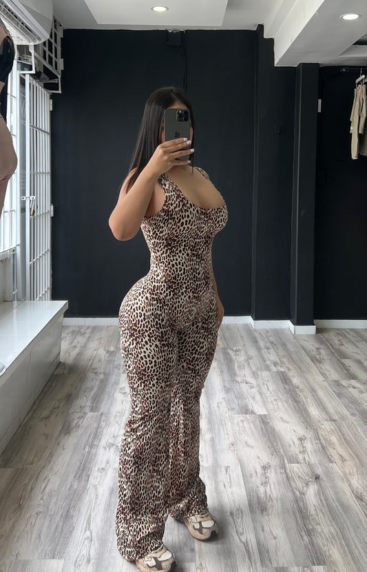 Animal Print Bellbottom GALA Jumpsuit