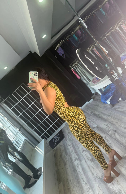 Sleeveles Animal Print GALA Jumpsuit