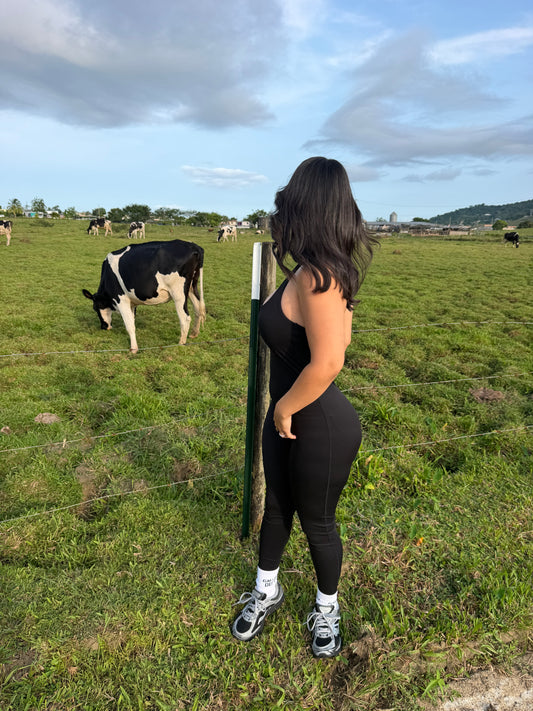 Black Halter Neck Skinny Jumpsuit