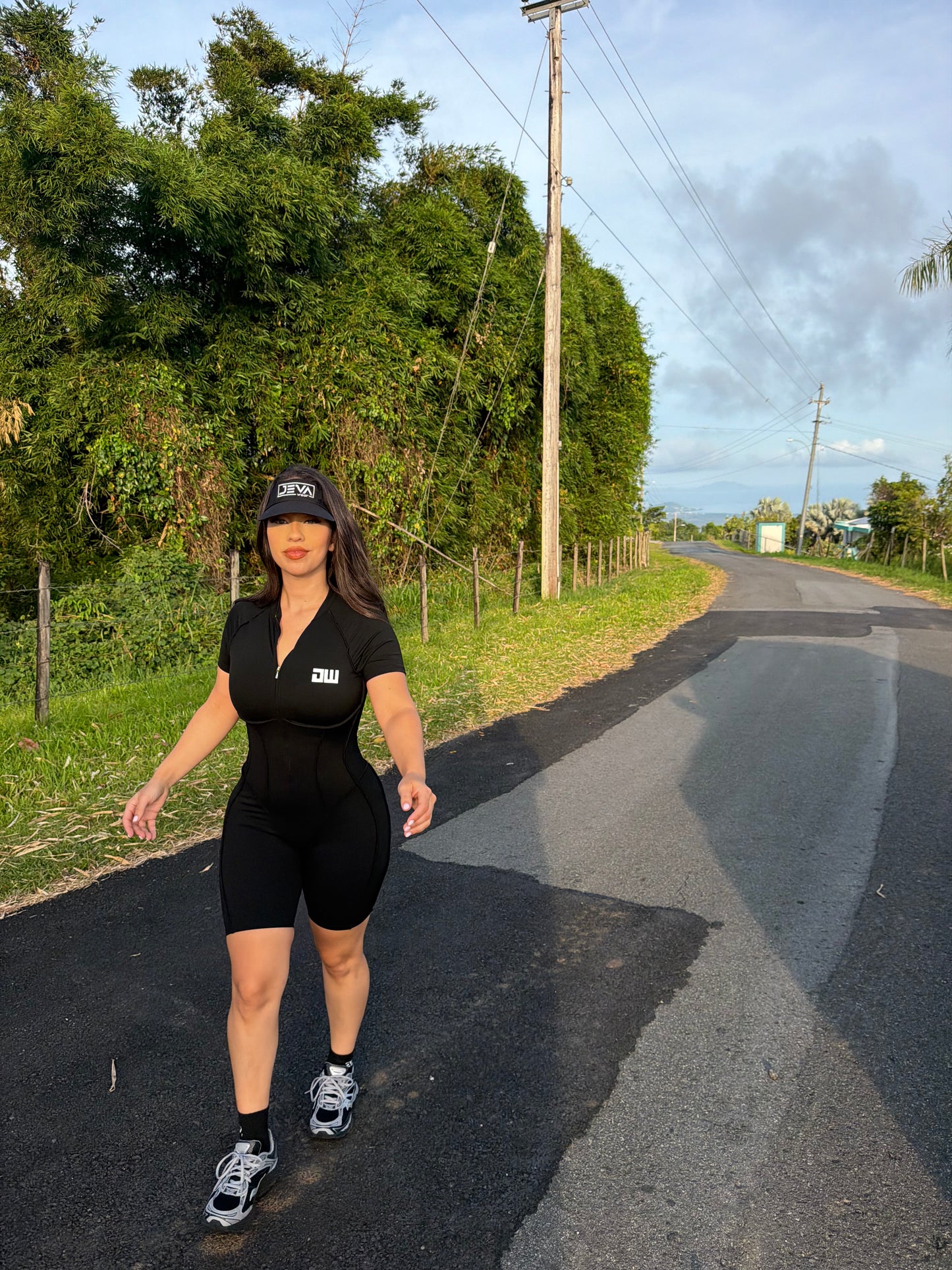 Black biker Jumpsuit