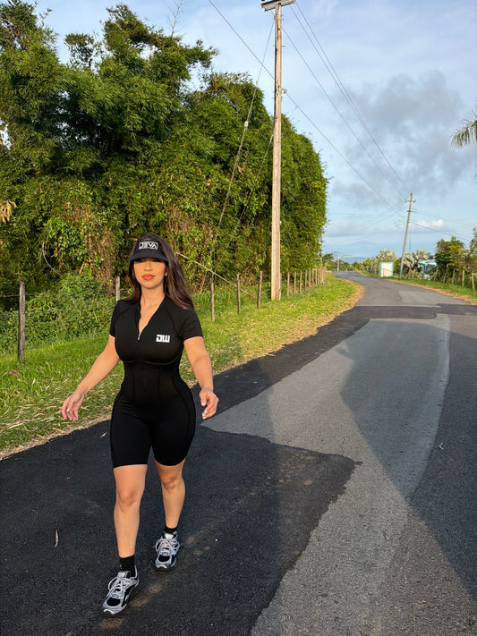 Black biker Jumpsuit