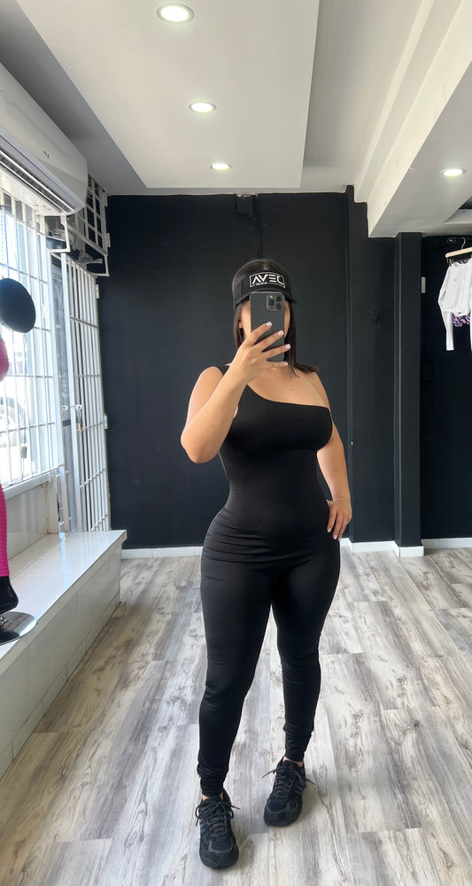 One shoulder Gala basic Black