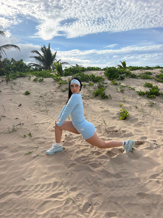 Lightblue Long-Sleeve Short Set