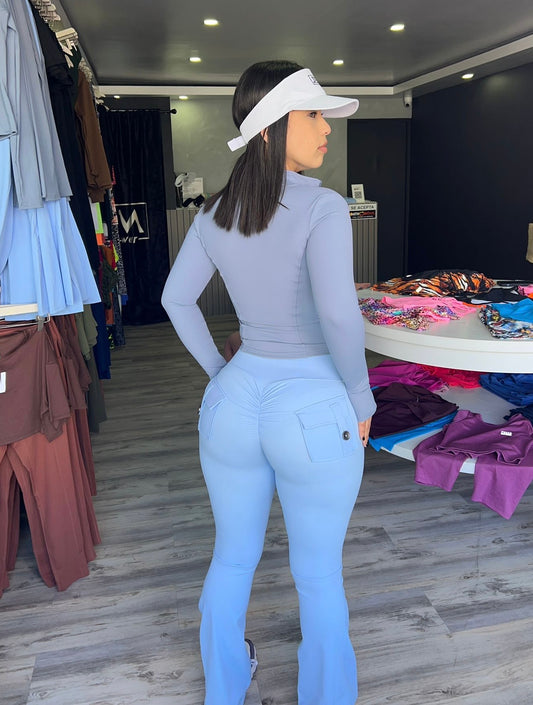 Lightblue Jacket Long Set