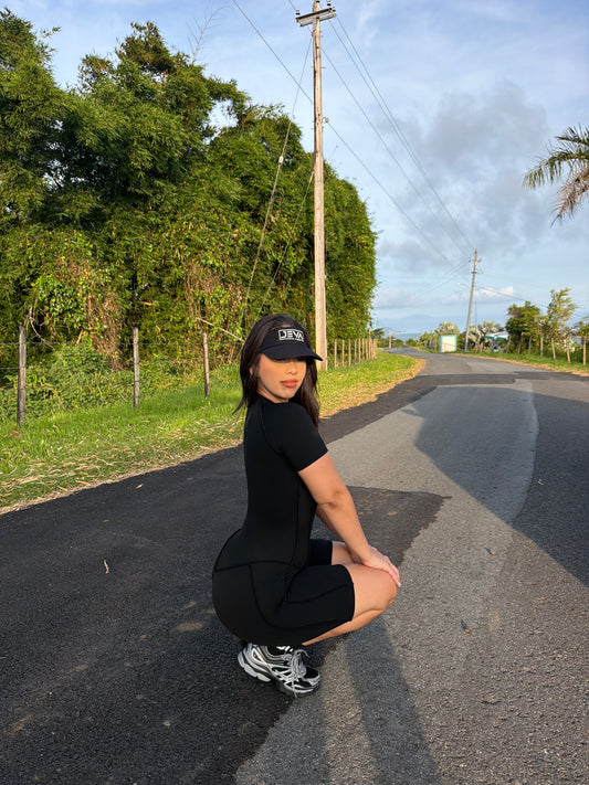 Black biker Jumpsuit