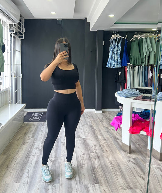 Black Shirt Long Set