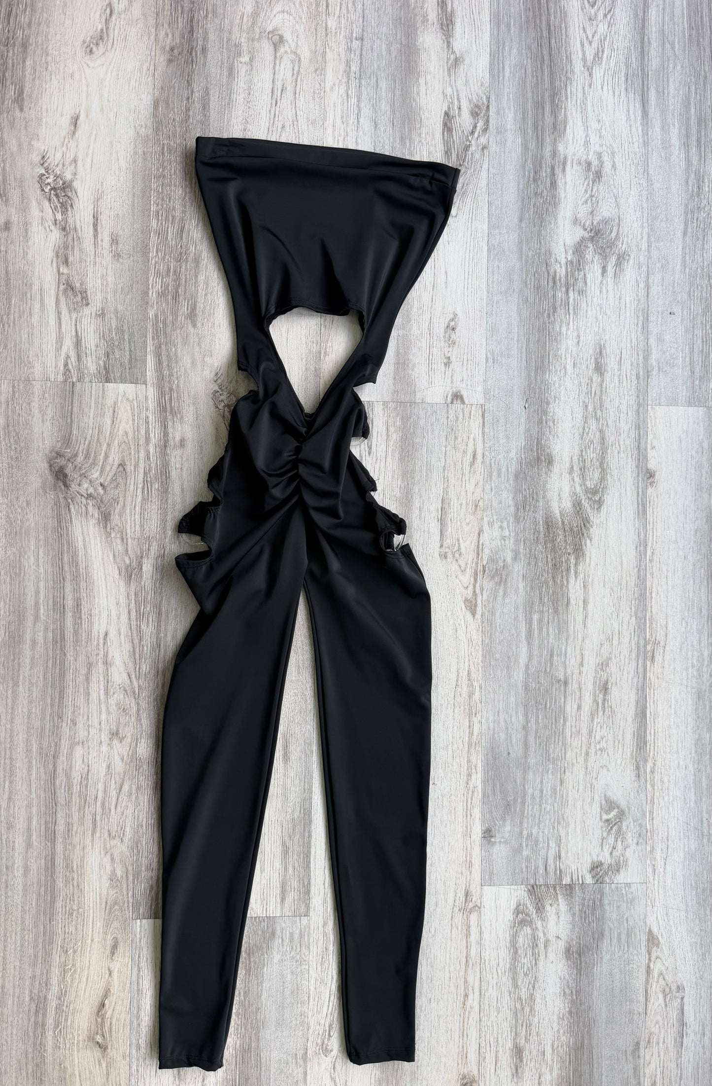 Black strapless jumpsuits gala