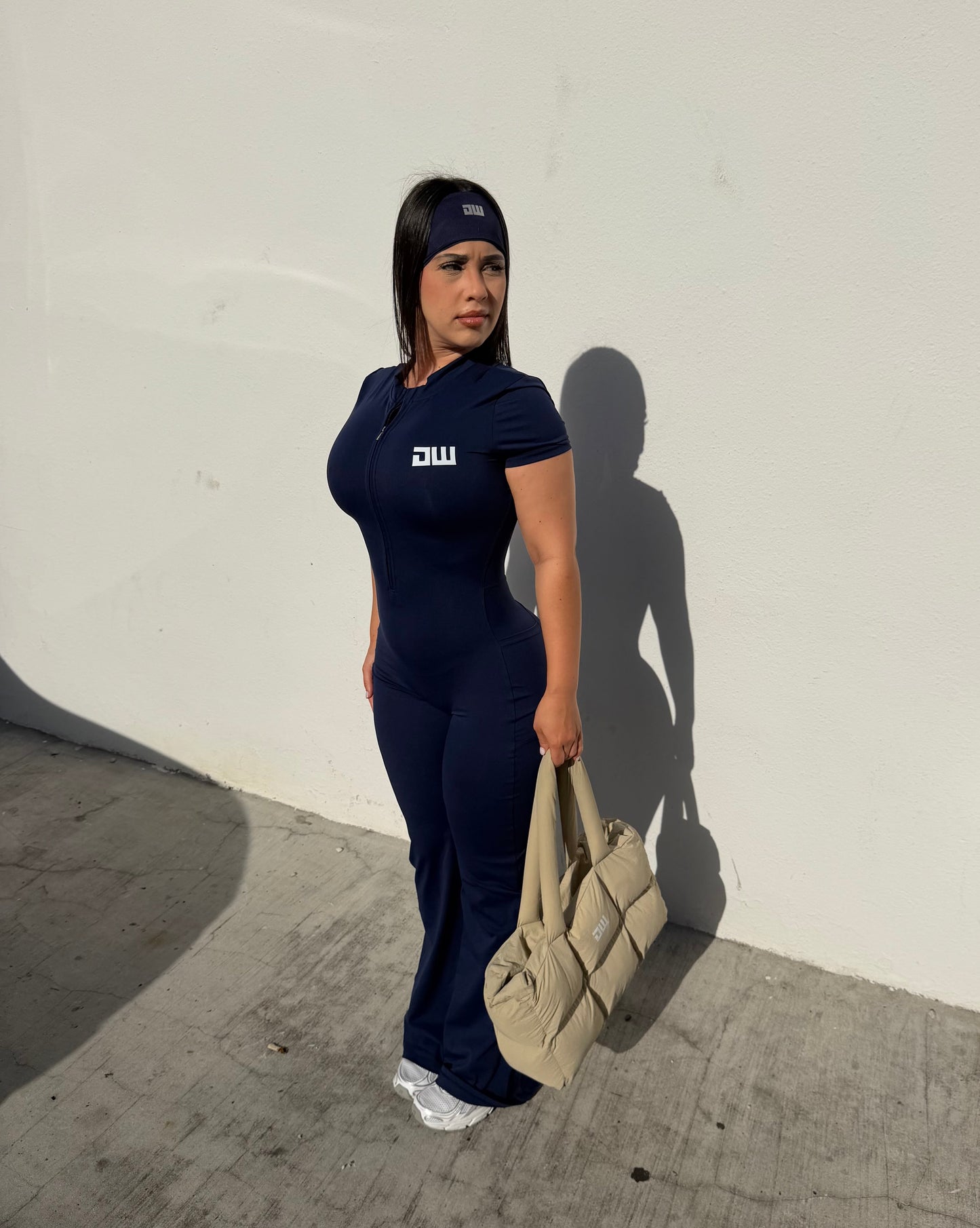 Navy Blue Bellbottom Jumpsuit