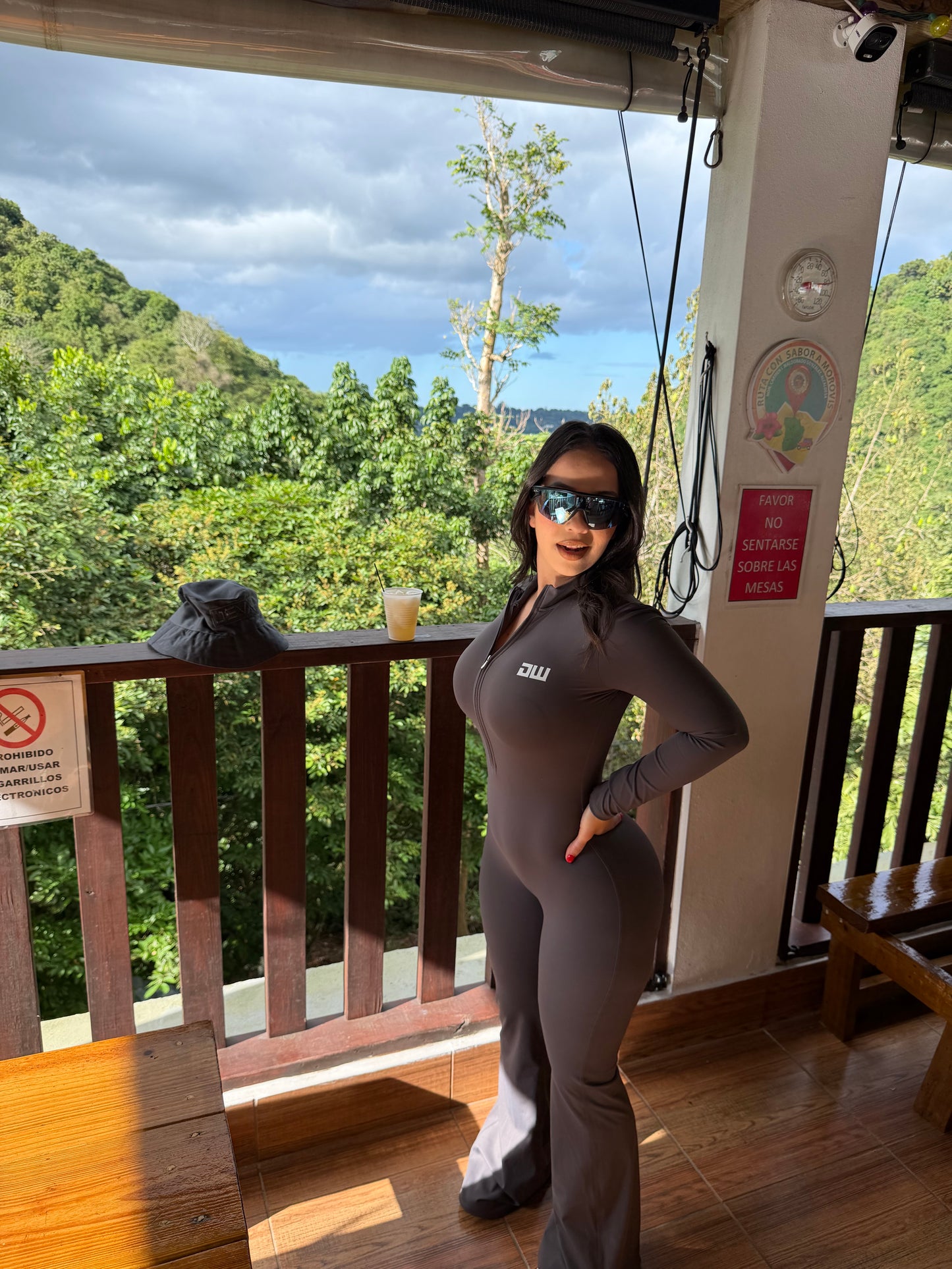 jumpsuit grey bell bottom