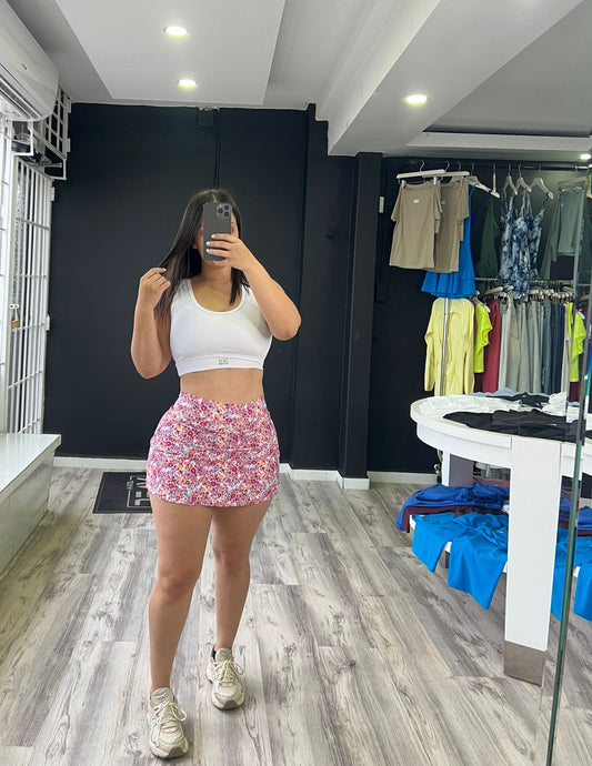 White Matching Skirt Set