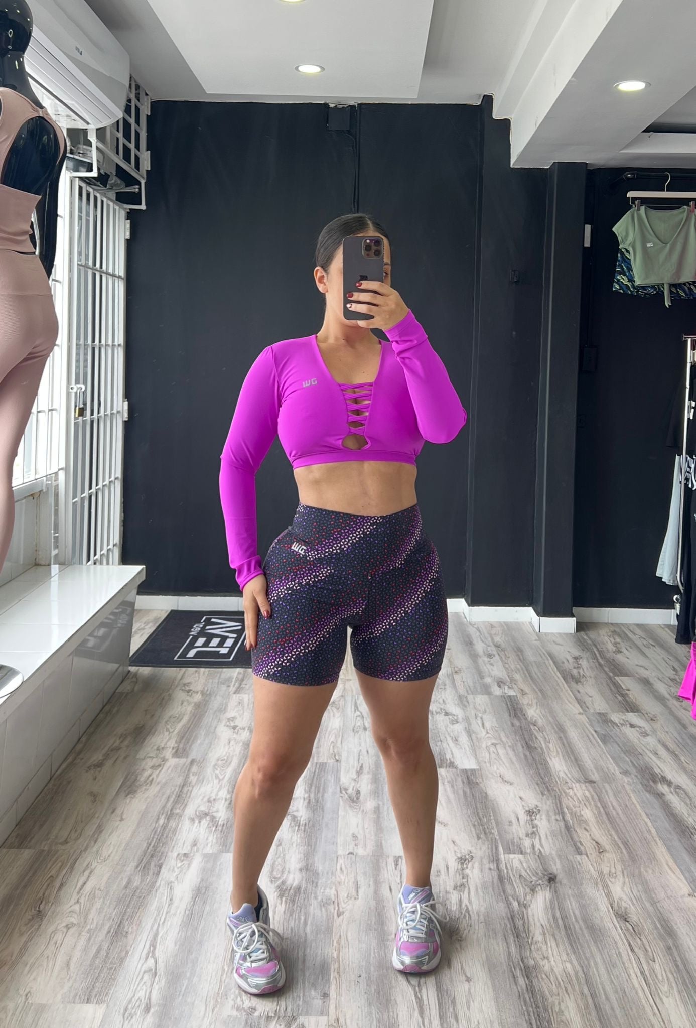 Purple Mix & Matching Short Set
