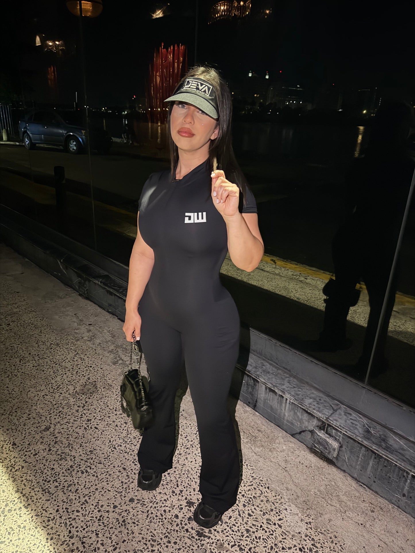 Black Bellbottom Jumpsuit