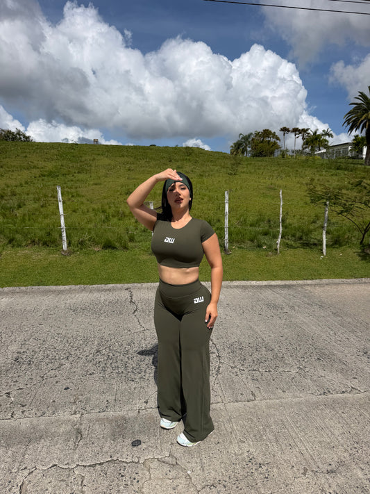 Olive  Palazzo Set