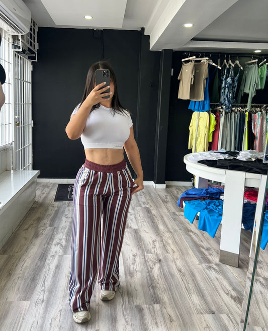 Short Sleeve Palazzo Set