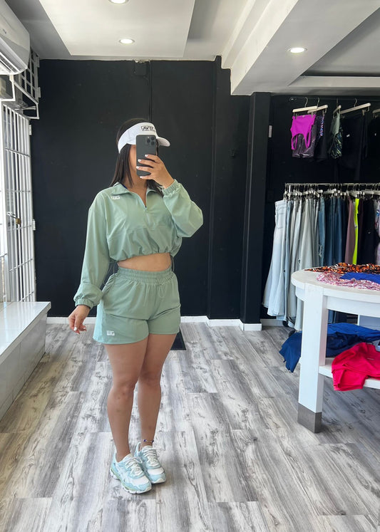 Mint Jacket Short Set