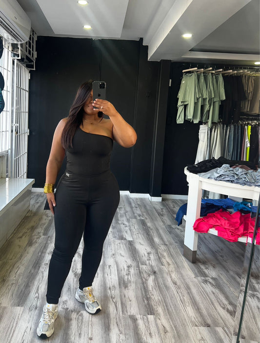 One Shoulder Long Jumpsuit