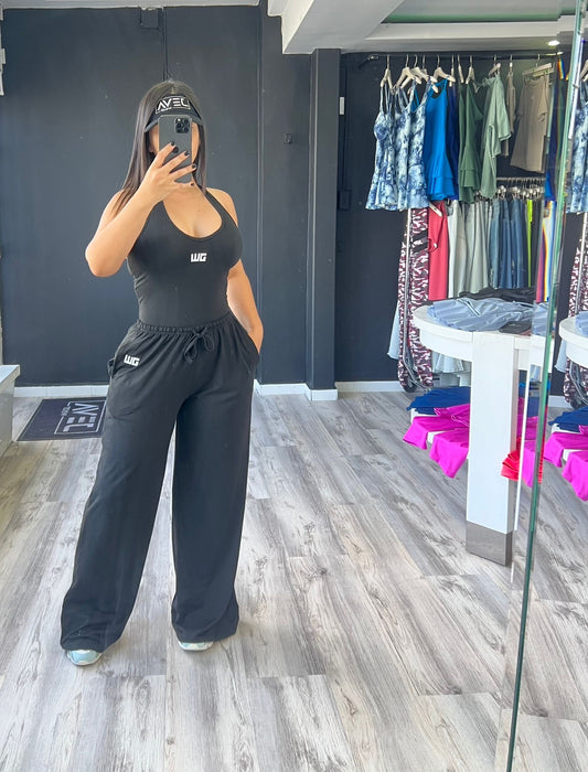 Black Sweat Pant Set