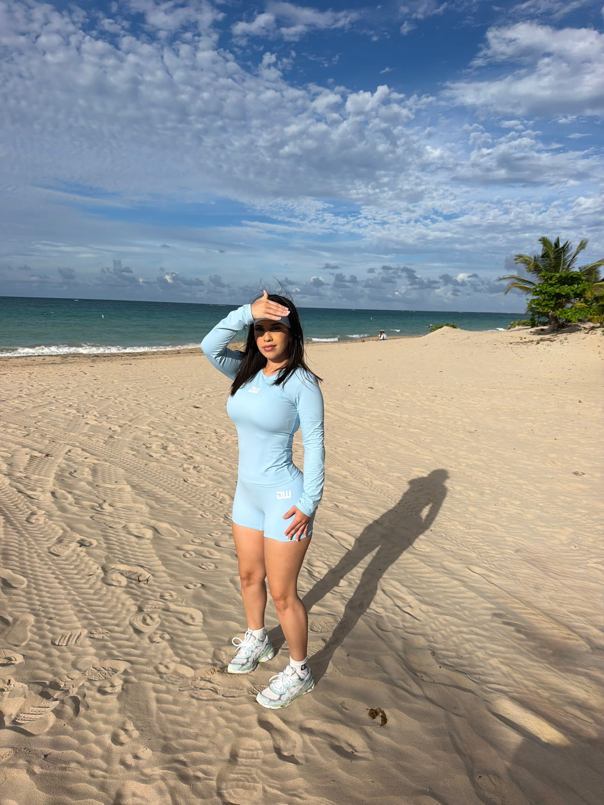 Lightblue Long-Sleeve Short Set