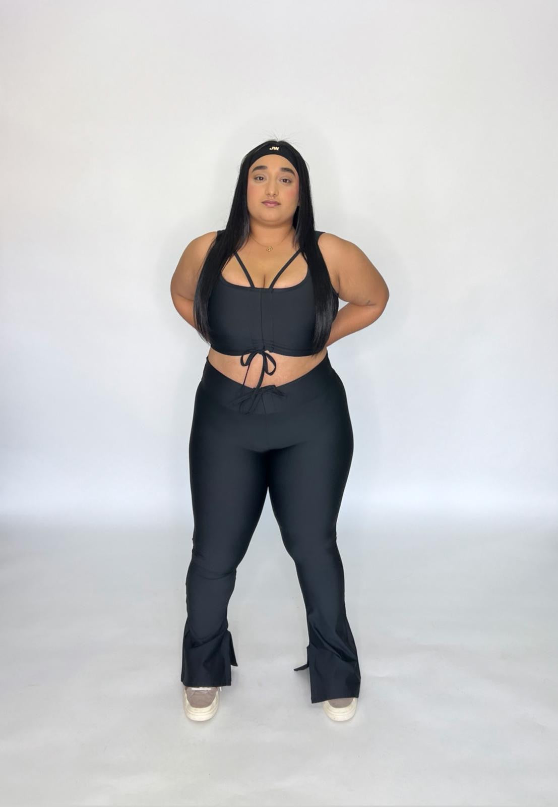 Black Bellbottom Long Set