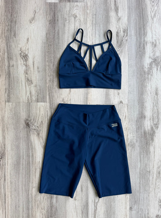 Navy biker