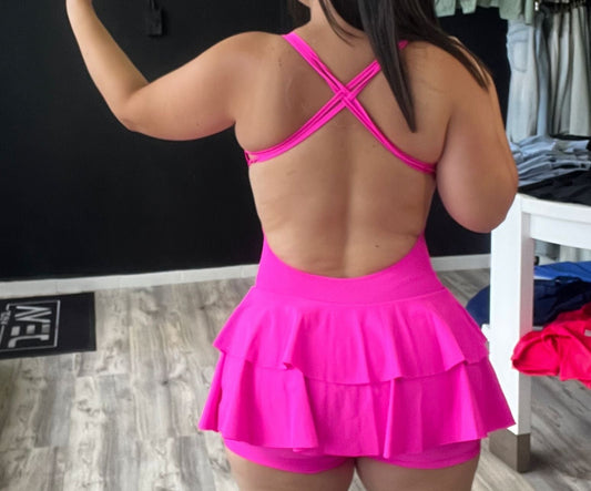 Fucsia Crossed Dress