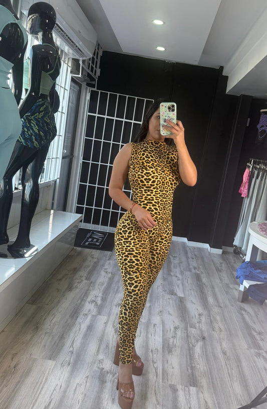 Sleeveles Animal Print GALA Jumpsuit