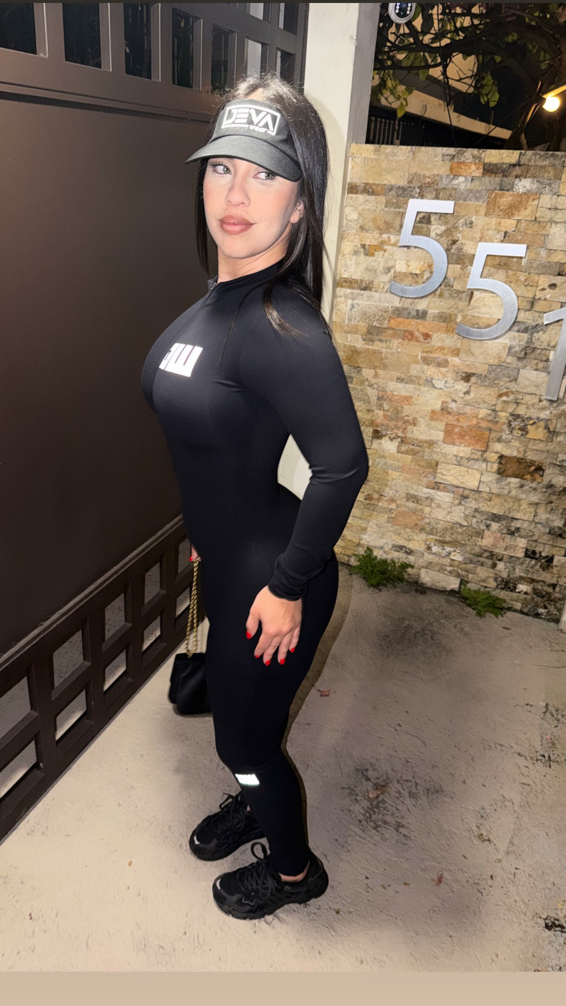 Black Long-Sleeve Jumpsuit