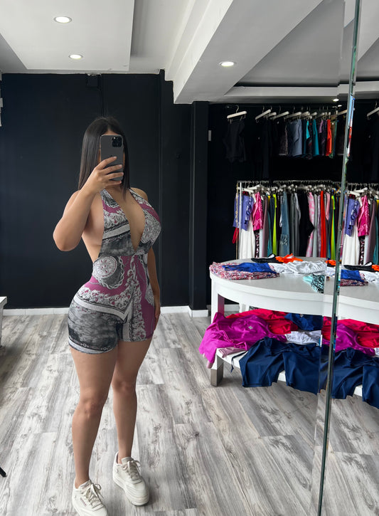 Gray GALA Shorts Jumpsuits